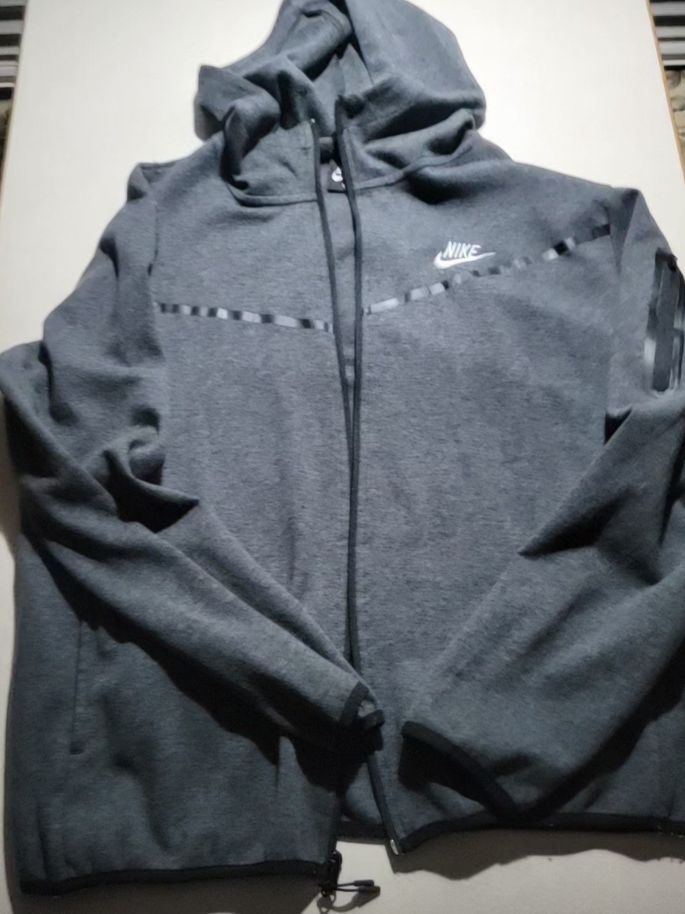 Nike Tech Black Full-Zip Hoodie Jacket